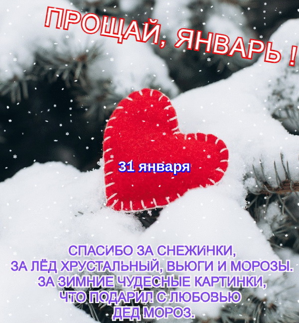 31 января - прощай, январь